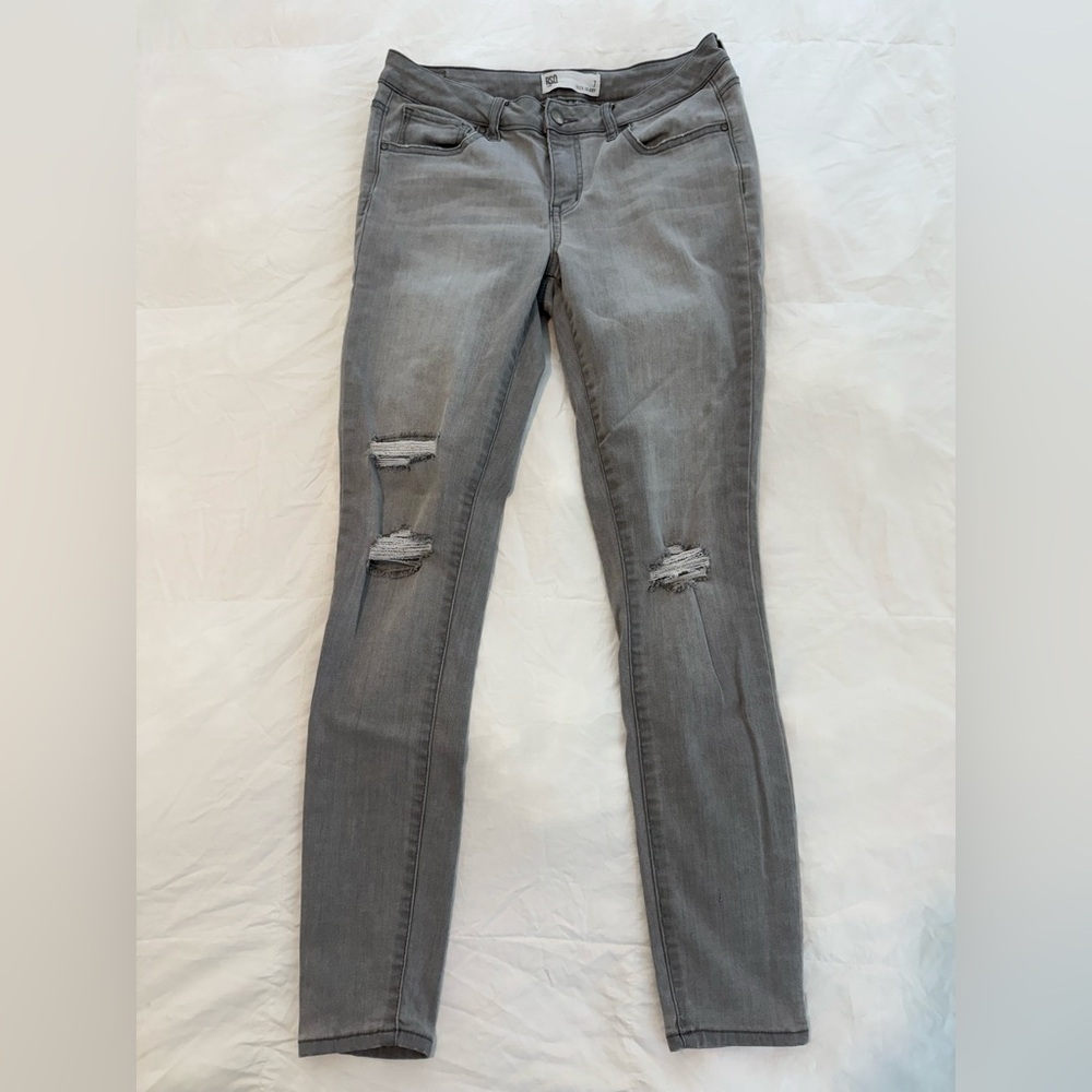 RSQ Vintage Gray Skinny Jeans Distressed Modern Fit